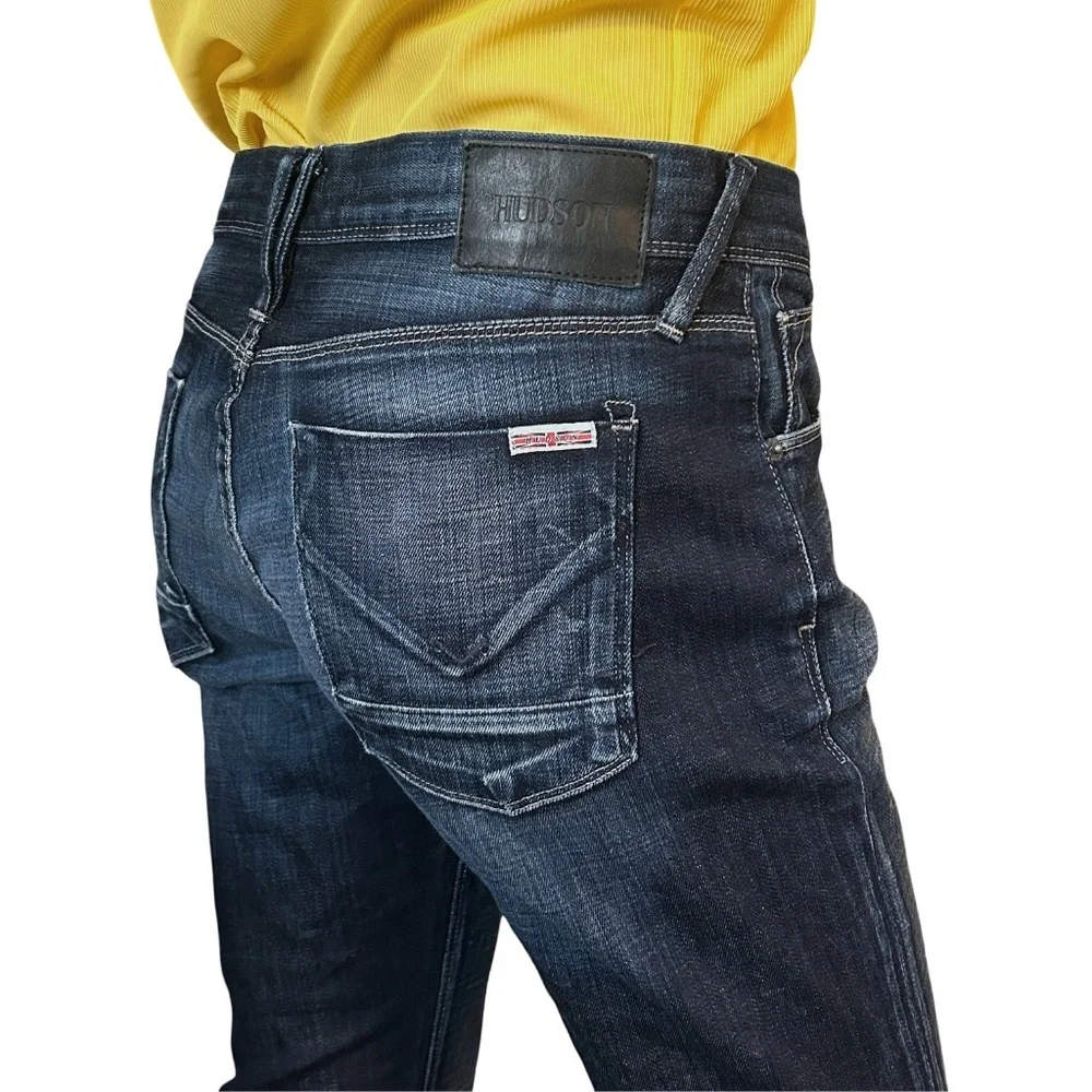 HUDSON Jeans Pants Dark Wash Mid-Rise Slouch Button Fly Vintage Y2K Made in USA - Picture 5 of 16